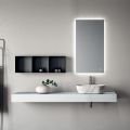 Bathroom Composition Consisting of a Shelf with Sink, Wall Cabinets, and Mirror - Velaria