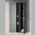 Bathroom Composition Including 1 Base with 1 Drawer, Sink and 2 Columns - Orione Viadurini