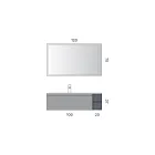 Bathroom Composition with 1 Base with 1 Drawer and Open Compartment and Mirror - Titan Viadurini