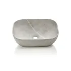 Bathroom Composition with 1 Drawer, 2 Oak Shelves, Sink and Mirror - Titan Viadurini