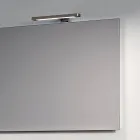 Bathroom Composition with 1 White Drawer, Mirror and Marquina HPL Shelf - Velaria Viadurini