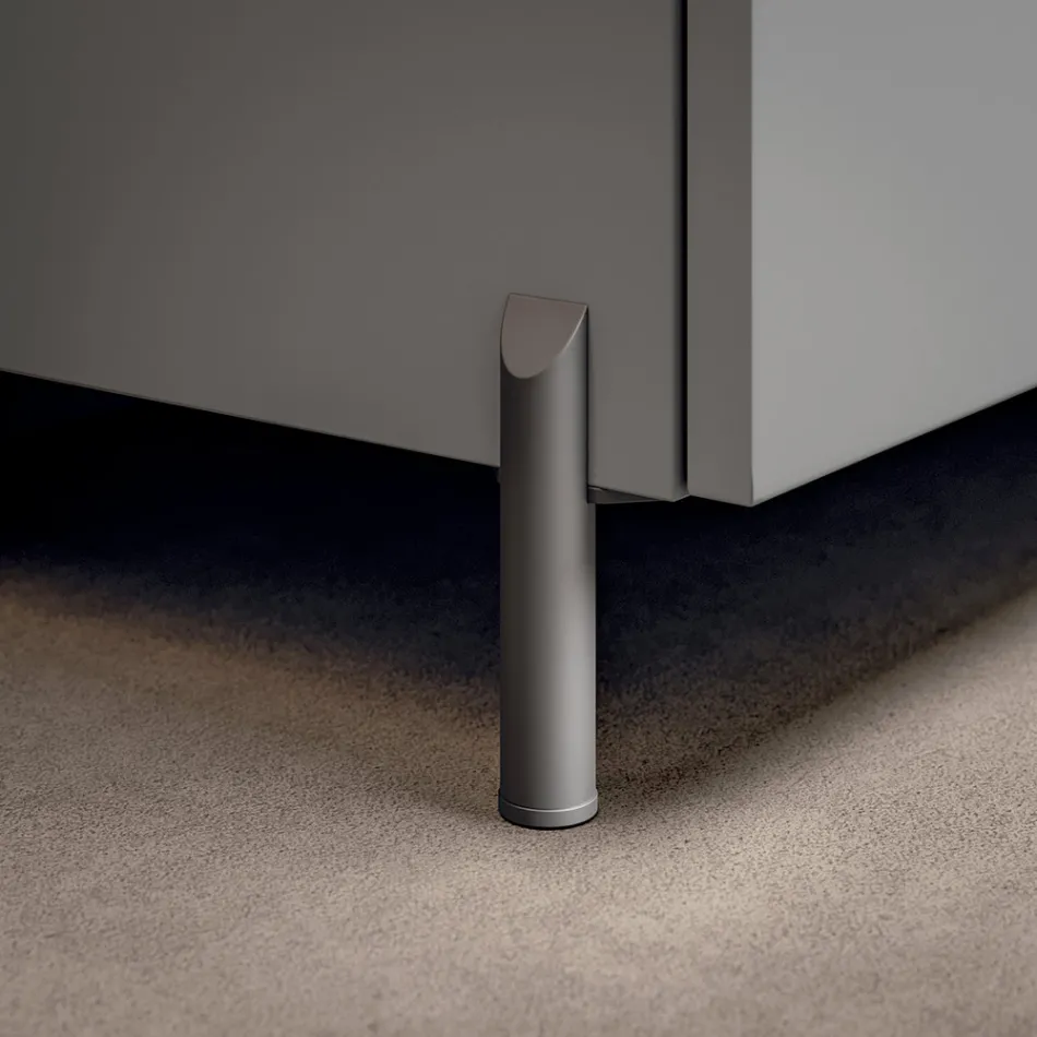 Bathroom Composition with 1 Drawer, Anthracite Resin Sink and Mirror - Titan Viadurini