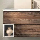 Bathroom Composition with 2 Drawers, 2 Open Compartments and Sink - Elios Viadurini
