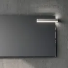 Bathroom Composition with 2 Drawers, Calacatta Ceramic Sink and Mirror - Orione Viadurini