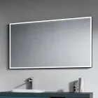 Bathroom Composition with 4 Avio Blue Drawers, Mirror and Sink - Velaria Viadurini