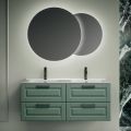 Bathroom Composition with 4 Sage Green Drawers, Mirror and Sinks - Magnolia
