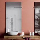 Bathroom Composition with Anti-scratch Bases and Resin Washbasins Made in Italy - Palom Viadurini
