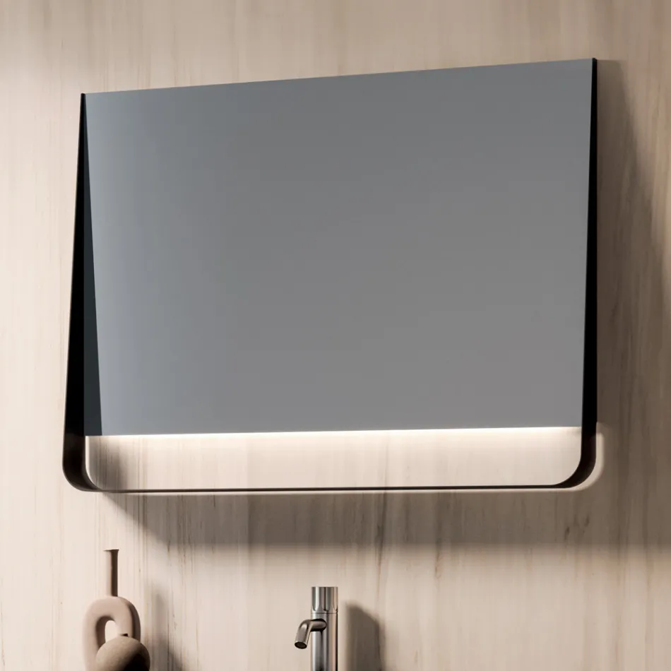 Bathroom Composition with Drawers, Sink, and LED Mirror - Orione Viadurini
