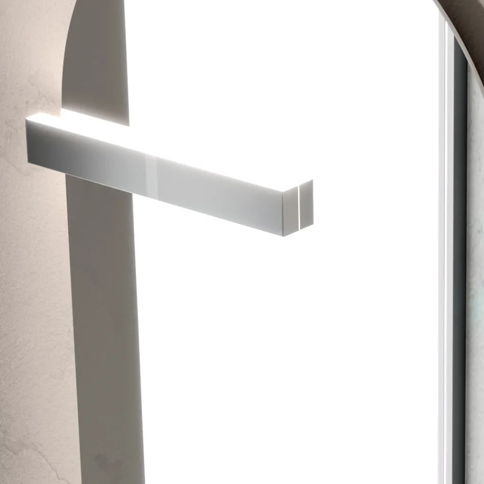 Bathroom Composition with Drawer, Sink, Mirror, Wall Cabinet, and Shelf - Elios Viadurini