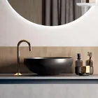Bathroom Composition with Washbasin, Suspended Base and Mirror Made in Italy - Dream Viadurini