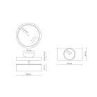 Bathroom Composition with Resin Washbasin and Mirror Made in Italy - Palom Viadurini