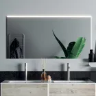 Bathroom Composition with Mirror, Double Washbasin and Base Made in Italy - Kilos Viadurini