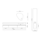 Bathroom Composition with Modern Mirror and Console Washbasin Made in Italy - Palom Viadurini