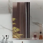 Double Bathroom Composition with Rectangular Mirror and Washbasin Made in Italy - Palom Viadurini