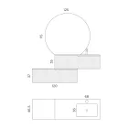 Bathroom Composition in Rio Oak and Cannettati Gray Made in Italy - Chrono Viadurini