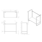 Bathroom Composition Ceramic Washbasin and Steel Base Made in Italy - Quadro Viadurini