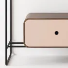 Bathroom Composition Washbasin in Ceramic and Mirror Made in Italy - Chantal Viadurini