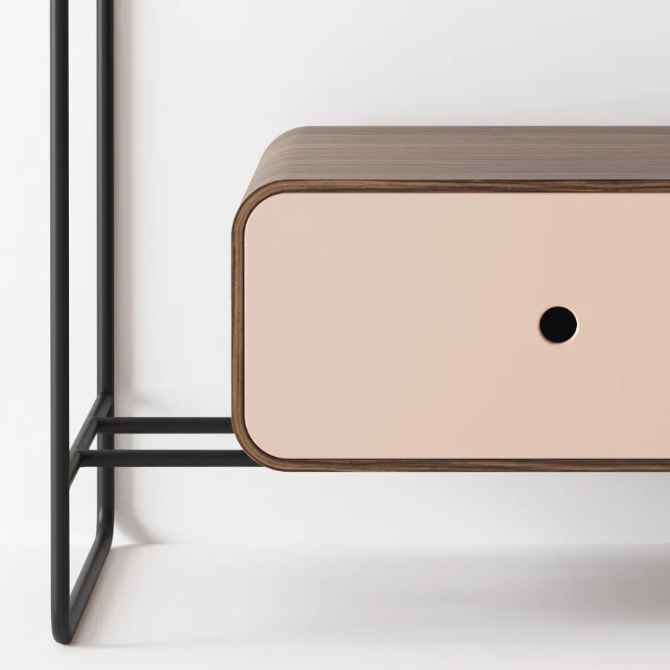 Bathroom Composition Washbasin in Ceramic and Mirror Made in Italy - Chantal Viadurini