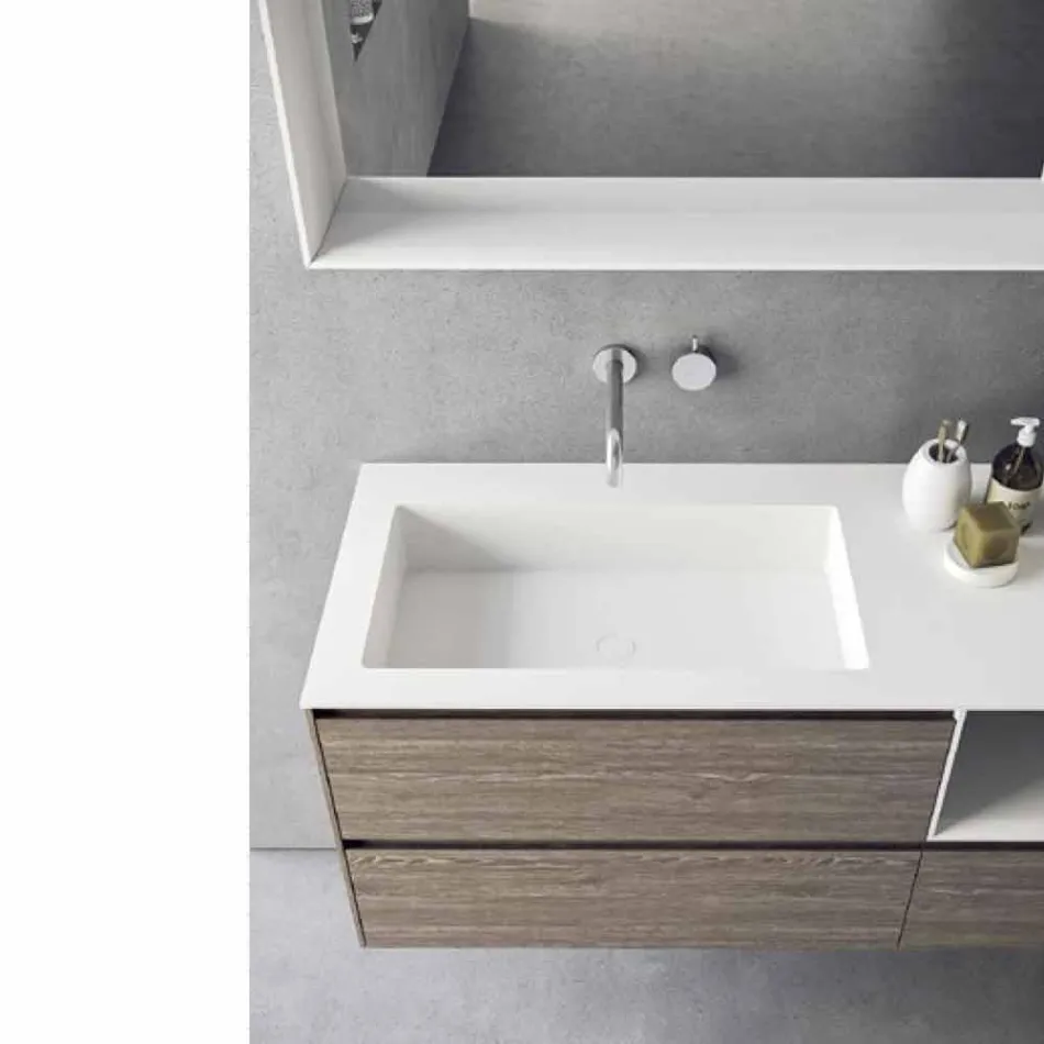 Bathroom Furniture Composition, Modern and Suspended Design Made in Italy - Callisi8 Viadurini