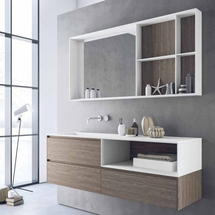 Bathroom Furniture Composition, Modern and Suspended Design Made in Italy - Callisi8 Viadurini