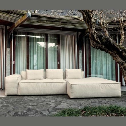 Composition of 1 Sofa, 1 Armrest and 1 Peninsula - Bizarre Viadurini