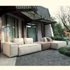 Composition of 1 Pouf with Backrest, 1 Pouf and 1 Peninsula - Bizarre Viadurini