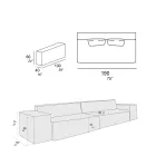 Composition of 2 Sofas with Backrest and 2 Armrests - Bizarre Viadurini