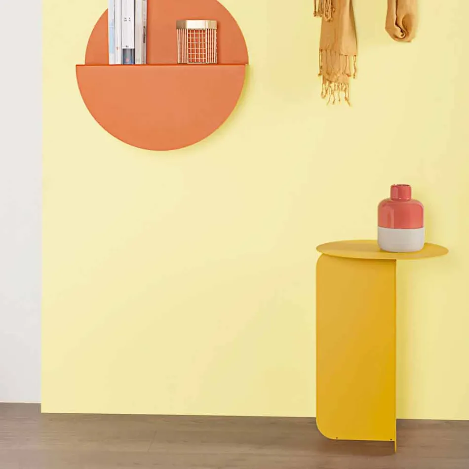 Composition of 2 Modern Coffee Tables in Steel Made in Italy - Poplar Viadurini