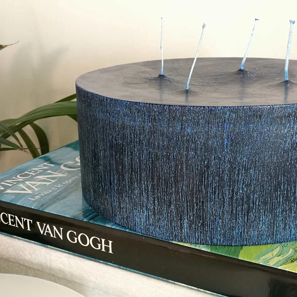 Composition of 3 Modern Round Wax Candles Made in Italy - Candie Viadurini