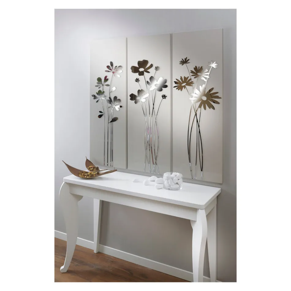 Composition of 3 Panels Depicting 3 Bouquets of Flowers Made in Italy - Colleen Viadurini