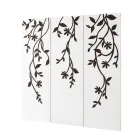 Composition of 3 Panels Depicting 3 Branches and Leaves Made in Italy - Barney Viadurini