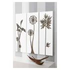 Composition of 3 Panels Depicting Shower Heads and Leaves Made in Italy - Eduardo Viadurini