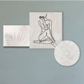 Composition of 3 Panels with the Stylization of a Woman Made in Italy - Kaori