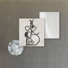 Composition of 3 Panels with Stylization of Love Made in Italy - Keina Viadurini