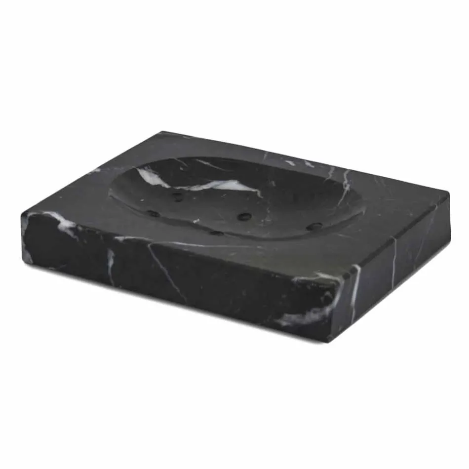 Composition of Marble Bathroom Accessories Made in Italy, 4 Pieces - Deano Viadurini