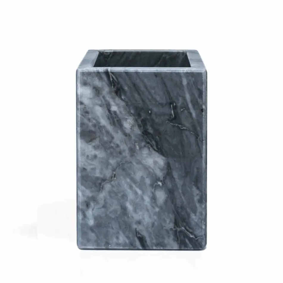 Composition of Marble Bathroom Accessories Made in Italy, 4 Pieces - Deano Viadurini