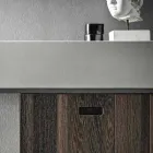 Composition of Handcrafted Furniture for Modern Design Bathroom on the Ground - Farart3 Viadurini