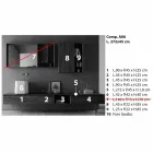 Composition of Modern Bathroom Furniture, Suspended Design Made in Italy - Callisi6 Viadurini