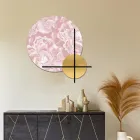 Composition of Pink or Green Wooden Panels with White Flowers Made in Italy - Fiji Viadurini