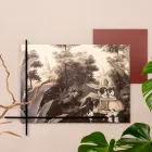 Composition of Wooden Paintings with Elephant Print Made in Italy - Patagonia Viadurini