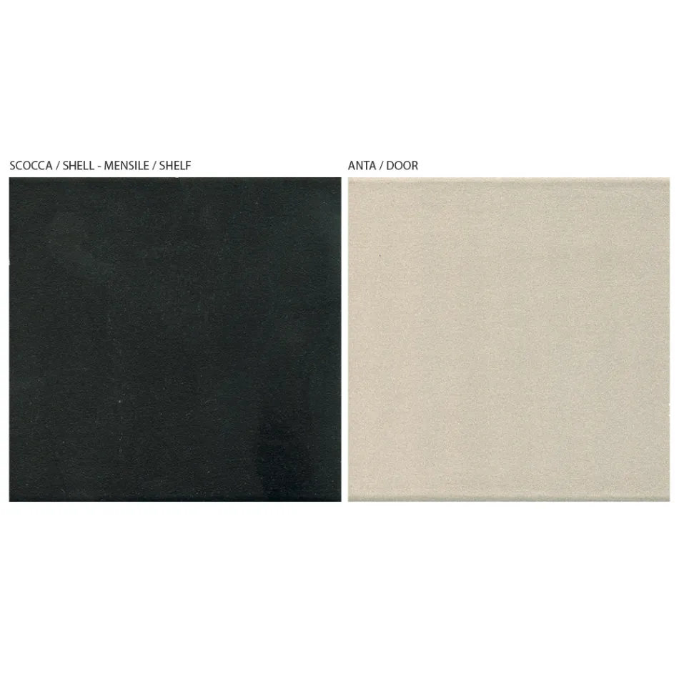 Composition of Living Room Wall Furniture in Mdf Made in Italy - Malene Viadurini