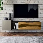 Composition of Living Room Wall Furniture in Mdf Made in Italy - Malene Viadurini