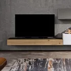 Composition of living room furniture and TV stand in MDF Made in Italy - Hedda Viadurini
