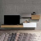 Composition of living room furniture and TV stand in MDF Made in Italy - Hedda Viadurini
