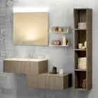 Composition wooden furniture bathroom made in Italy Forlì Viadurini