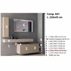 Modern and Suspended Bathroom Furniture Composition, Made in Italy Design - Callisi1 Viadurini