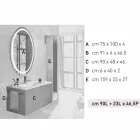 Composition of suspended bathroom furniture in wood design made Italy Genoa Viadurini