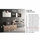 Modern Bathroom Composition of Ground Design Furniture Made in Italy - Farart6 Viadurini