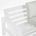 Outdoor Living Room Composition in Aluminum with Fabric Cushions - Yoshi Viadurini