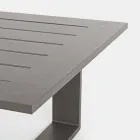 Outdoor Living Room Composition in Aluminum with Fabric Cushions - Yoshi Viadurini